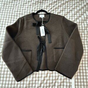 Reformation | Daisy Cropped Jacket | XL | Wool Blend | Brown | NWT